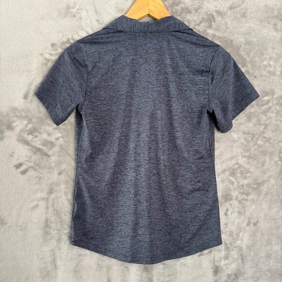 Lady Hagen Womens V Neck Preppy Short Sleeve Polo Top Sz XSmall Blue Tennis Golf - Picture 7 of 7